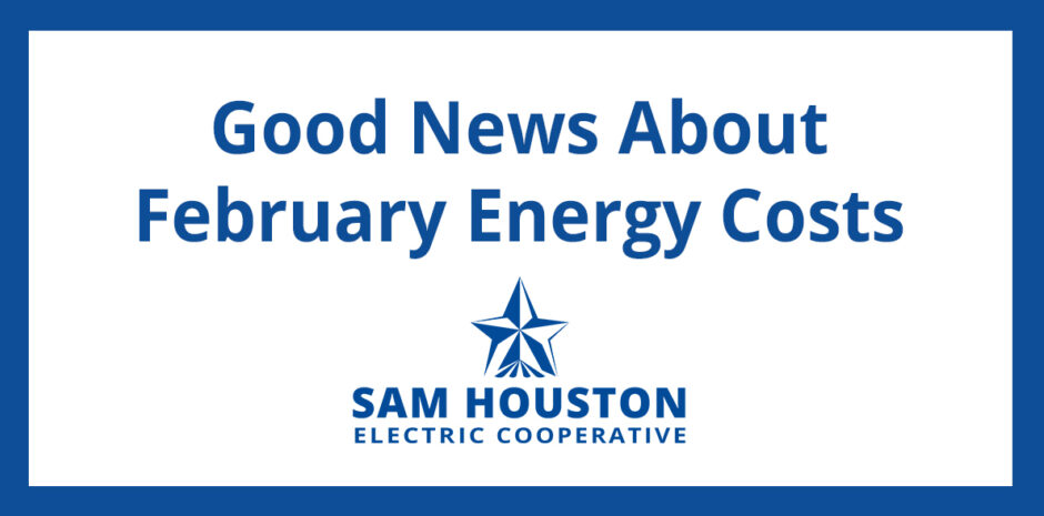  Good News about February Energy Costs